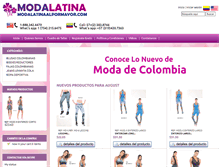 Tablet Screenshot of modadecolombia.com